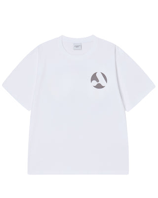 A SYMBOL CIRCLE SHORT SLEEVE T-SHIRT WHITE