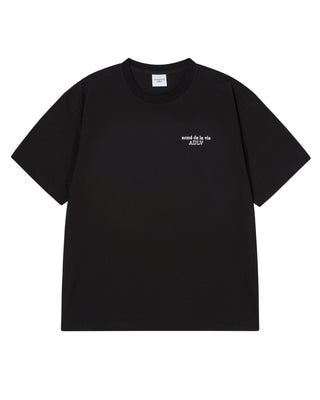 BORDER LINE BASIC LOGO SHORT SLEEVE T-SHIRT BLACK