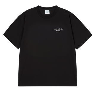 BORDER LINE BASIC LOGO SHORT SLEEVE T-SHIRT BLACK