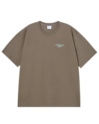 BORDER LINE BASIC LOGO SHORT SLEEVE T-SHIRT COCOA