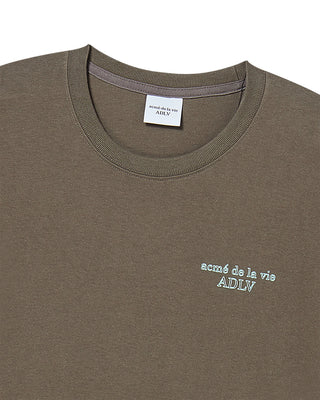 BORDER LINE BASIC LOGO SHORT SLEEVE T-SHIRT COCOA