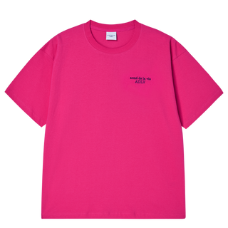BORDER LINE BASIC LOGO SHORT SLEEVE T-SHIRT HOT PINK