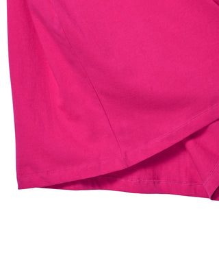 BORDER LINE BASIC LOGO SHORT SLEEVE T-SHIRT HOT PINK