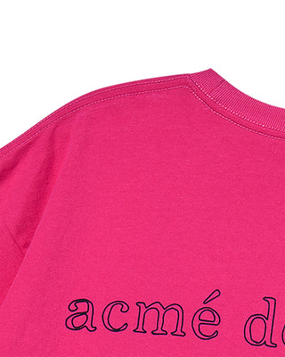 BORDER LINE BASIC LOGO SHORT SLEEVE T-SHIRT HOT PINK