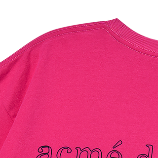 BORDER LINE BASIC LOGO SHORT SLEEVE T-SHIRT HOT PINK