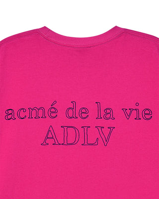BORDER LINE BASIC LOGO SHORT SLEEVE T-SHIRT HOT PINK