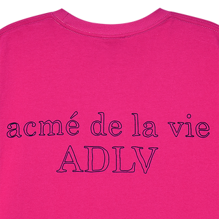 BORDER LINE BASIC LOGO SHORT SLEEVE T-SHIRT HOT PINK