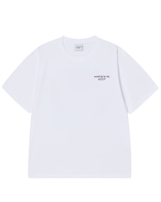 BORDER LINE BASIC LOGO SHORT SLEEVE T-SHIRT WHITE