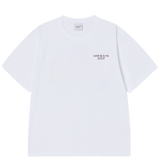 BORDER LINE BASIC LOGO SHORT SLEEVE T-SHIRT WHITE