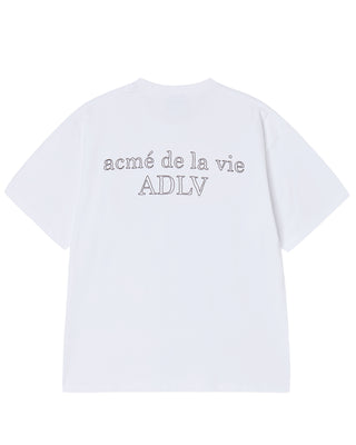 BORDER LINE BASIC LOGO SHORT SLEEVE T-SHIRT WHITE