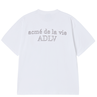 BORDER LINE BASIC LOGO SHORT SLEEVE T-SHIRT WHITE