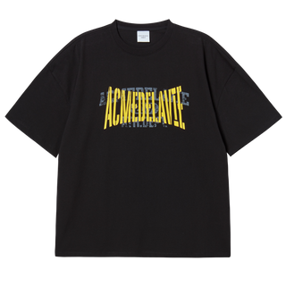DOUBLE LAYER LOGO WIDE SHORT SLEEVE T-SHIRT BLACK