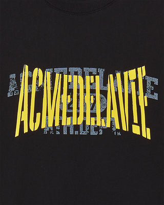 DOUBLE LAYER LOGO WIDE SHORT SLEEVE T-SHIRT BLACK