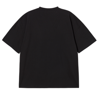 DOUBLE LAYER LOGO WIDE SHORT SLEEVE T-SHIRT BLACK