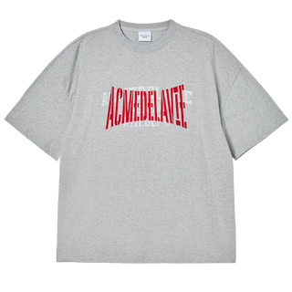 DOUBLE LAYER LOGO WIDE SHORT SLEEVE T-SHIRT MELANGE