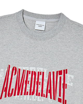 DOUBLE LAYER LOGO WIDE SHORT SLEEVE T-SHIRT MELANGE