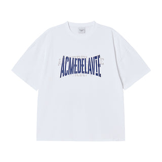 DOUBLE LAYER LOGO WIDE SHORT SLEEVE T-SHIRT WHITE