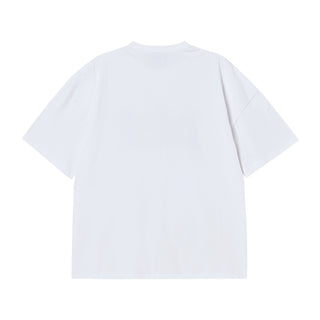 DOUBLE LAYER LOGO WIDE SHORT SLEEVE T-SHIRT WHITE