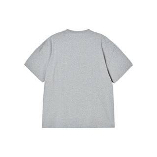 SIMPLE BORDER LINE SHORT SLEEVE T-SHIRT MELANGE