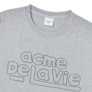 SIMPLE BORDER LINE SHORT SLEEVE T-SHIRT MELANGE
