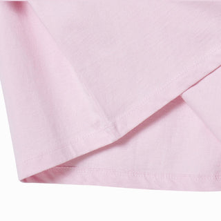 WOMAN CLOUD FONT CROP SHORT SLEEVE T-SHIRT LIGHT PINK