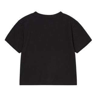 WOMAN PRINCESS FONT CROP SHORT SLEEVE T-SHIRT BLACK