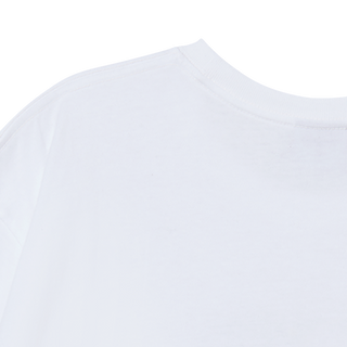 WOMAN PRINCESS FONT CROP SHORT SLEEVE T-SHIRT WHITE