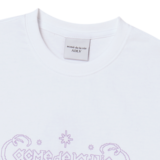 WOMAN PRINCESS FONT CROP SHORT SLEEVE T-SHIRT WHITE
