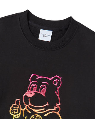 AC BEAR GRADATION SWEATSHIRT BLACK