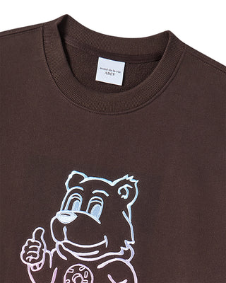 AC BEAR GRADATION SWEATSHIRT DARK BROWN