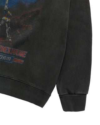 MOBILE SUIT GUNDAM LAST SHOOTING PIGMENT WASHING SWEATSHIRT CHARCOAL