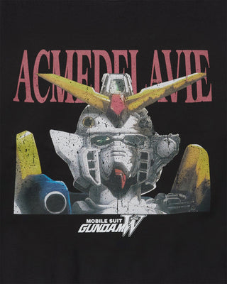 MOBILE SUIT GUNDAM WING PORTRAIT SWEATSHIRT BLACK