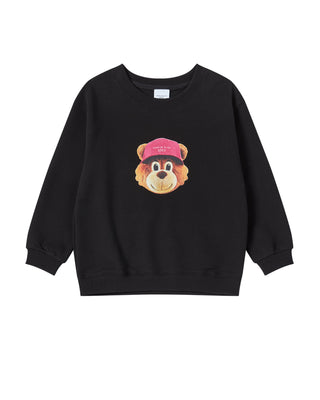KIDS 3D AC BEAR FACE SWEATSHIRT BLACK