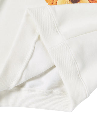 KIDS 3D AC BEAR FACE SWEATSHIRT CREAM