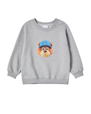 KIDS 3D AC BEAR FACE SWEATSHIRT MELANGE