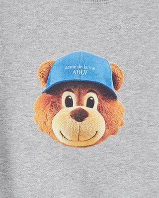 KIDS 3D AC BEAR FACE SWEATSHIRT MELANGE