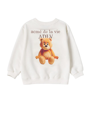 KIDS AC BEAR BASIC LOGO SWEATSHIRT CREAM