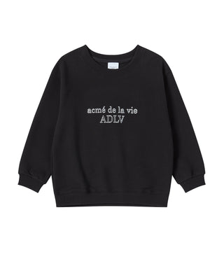 KIDS BORDER LINE BASIC LOGO SWEATSHIRT BLACK