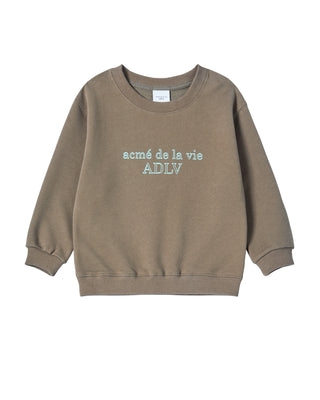 KIDS BORDER LINE BASIC LOGO SWEATSHIRT COCOA