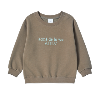 KIDS BORDER LINE BASIC LOGO SWEATSHIRT COCOA