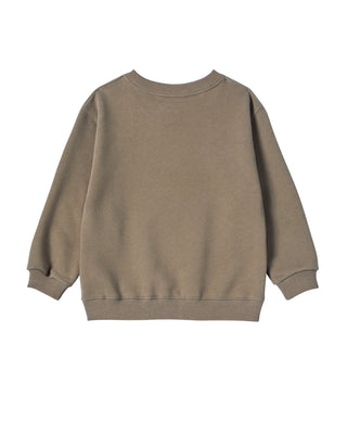 KIDS BORDER LINE BASIC LOGO SWEATSHIRT COCOA