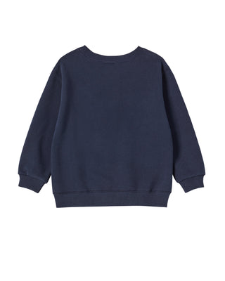 KIDS BORDER LINE BASIC LOGO SWEATSHIRT DARK NAVY
