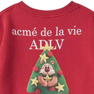 KIDS AC BEAR TREE SWEATSHIRT DARK RED