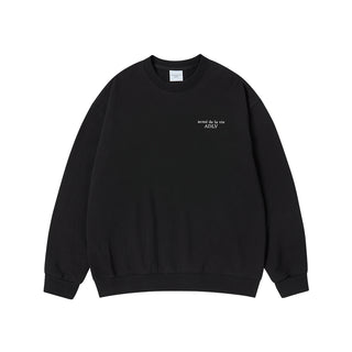 BASIC LOGO NAPPING SWEATSHIRT BLACK