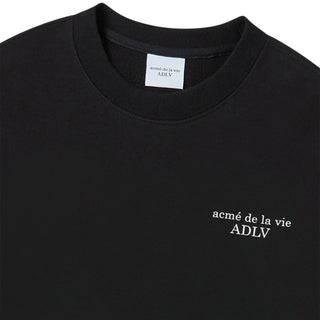BASIC LOGO NAPPING SWEATSHIRT BLACK
