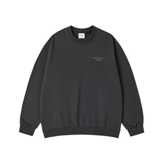 BASIC LOGO NAPPING SWEATSHIRT CHARCOAL