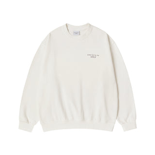 BASIC LOGO NAPPING SWEATSHIRT CREAM