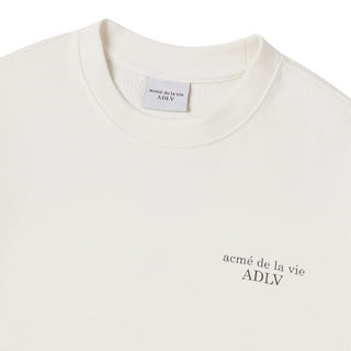 BASIC LOGO NAPPING SWEATSHIRT CREAM