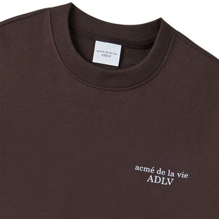 BASIC LOGO NAPPING SWEATSHIRT DARK BROWN