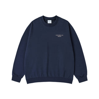 BASIC LOGO NAPPING SWEATSHIRT DARK NAVY